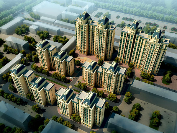 誉洲住宅小区鸟瞰图